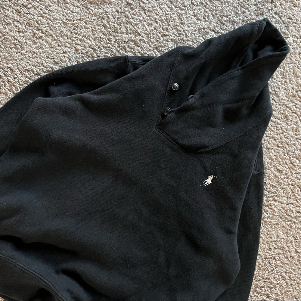 Polo Ralph Lauren Black Cowl Neck Knitted Jumper Size Men's Small S
